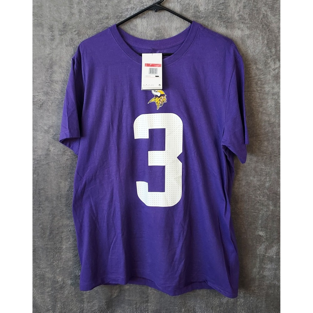 NWT  Nike Adult Men's Medium #3 Jordon‎ Addison Purple Minnesota Vikings T Shirt - Picture 5 of 12